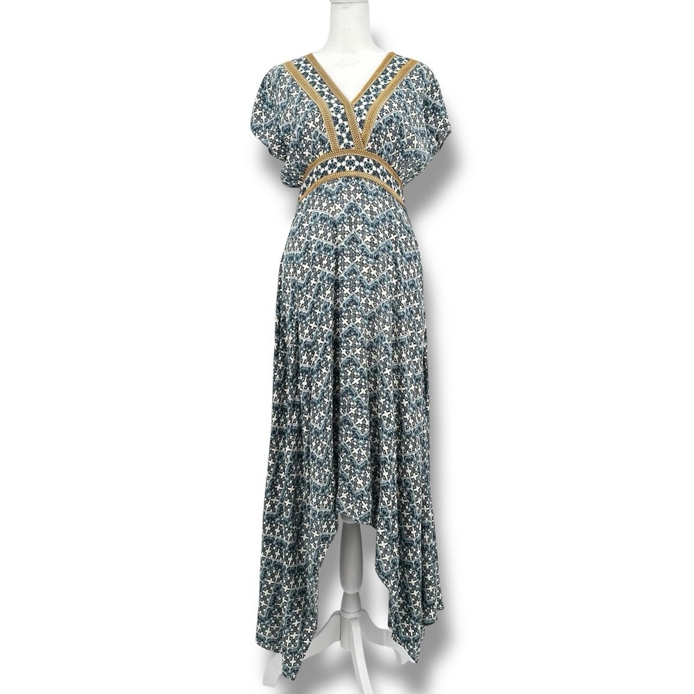 Aark'e Ritu Kumar‎ Open Back High Low Maxi Dress S Viscose Boho Indie Resort